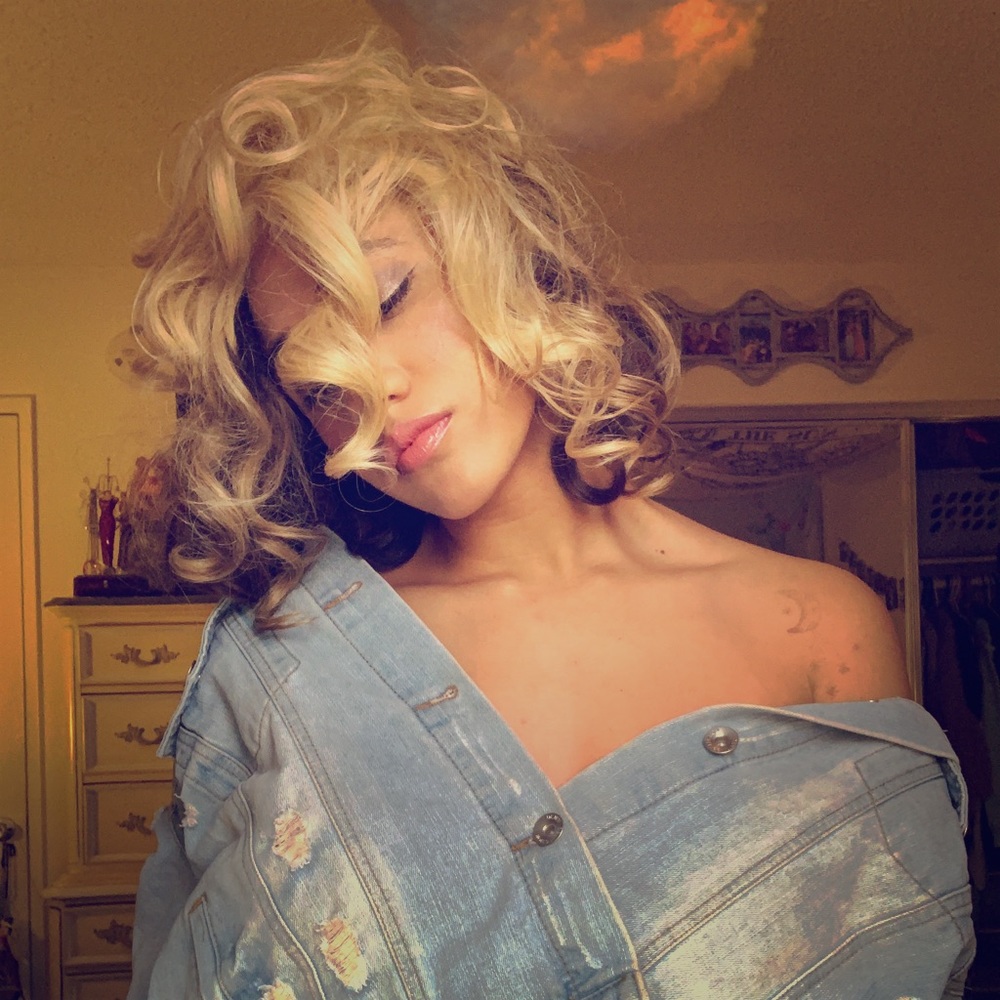 Curly Ombré  Brown and Blonde Synthetic Wig